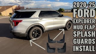 202025 Ford Explorer Front amp Rear Mud Flaps Install [upl. by Nirek]