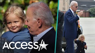 President Joe Biden Twins With 2YearOld Grandson Beau [upl. by Sardse544]