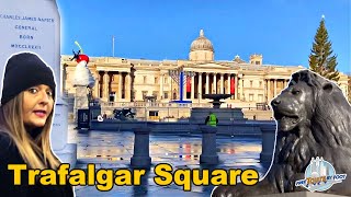 Trafalgar Square London Walking Tour [upl. by Enelyk]