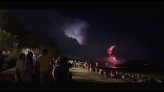 Feu dartifice et orage au Lac dHossegor [upl. by Malchus]