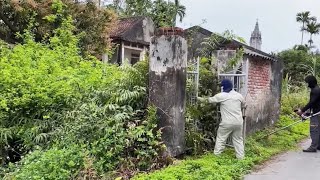 Beautifully transform overgrown lawn and garden  Clean up abandoned house [upl. by Asen]