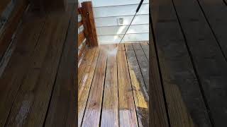 Pressure washing wood deck nycpowerwash1 asmr fyp satisfying pressurewash ny cleaning clen [upl. by Eiuqcaj]