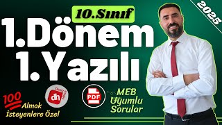 10SINIF 1DÖNEM 1YAZILI SORULARI Yeni Nesil Sorular 💯 10 Edebiyat Sınava Hazırlık Çalışması [upl. by Westlund448]