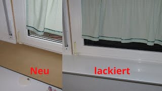 Fensterbank innen Vorbereiten einer MDFPlatte und lackieren Teil 2 von 2 derwerkzeugflüsterer [upl. by Ennaitak325]