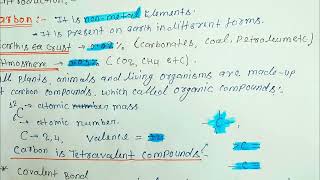 introduction Carbon and its compounds class 10 chemistry [upl. by Festatus273]