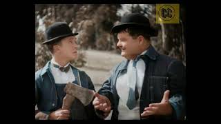 Laurel and Hardy The Hoose Gow 1929 coloring movie in 2k [upl. by Ynaffi]