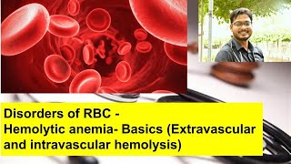 Hemolytic anemia Basics Extravascular and Intravascular hemolysis [upl. by Hayyikaz]