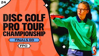 2024 Disc Golf Pro Tour Championship  FPO FINALB9  Scoggins Gannon Tattar Saarinen  JomezPro [upl. by Nidia]