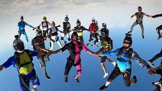 UAE Head Down formation record set at Skydive Dubai [upl. by Fabe]