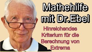 Hinreichendes Kriterium für die Berechnung von Extrema [upl. by Phelips475]