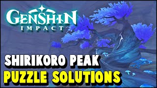 Genshin Impact Shirikoro Peaks Perch Tree ALL PUZZLE SOLUTIONS A particularly particular author [upl. by Oterol280]