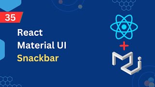 react material ui tutorial  35  snackbar [upl. by Llerref]