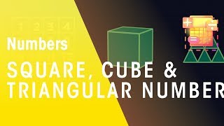 Square Cube amp Triangular Numbers  Numbers  Maths  FuseSchool [upl. by Kcirdes]