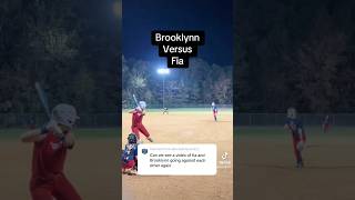 💪🥎 softball pitcher hit sister shorts [upl. by Afihtan]