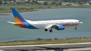 Corfu Airport Planespotting in 4K Low arrivals and close up departures Summer 2023 Part 2 [upl. by Belsky]