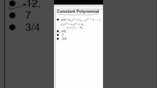 Constant Polynomial  POLYNOMIAL  CLASS 9  9th  exam basicmath education mathematics [upl. by Daryn44]