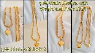 gold chain designs for men with weight and price 202425 grm gold Chain design with locket [upl. by Halak]