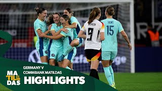 CommBank Matildas v Germany  Highlights  International Friendly [upl. by Artied]