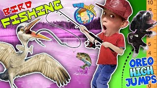 BIRD FISHING Ouch Little Dog  Sugar  High Jumps FUNnel V Fam Shawn Reacts Vlog [upl. by Singleton]