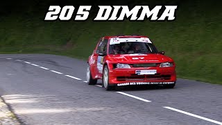 Peugeot 205 GTI Dimma  High revving rally car  Rally Mont Blanc 2021 [upl. by Akcebar901]