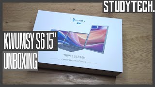 Unboxing Kwumsy S6 Triple Monitor 15 4KDeutsch studytech [upl. by Zug]