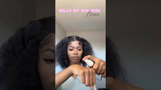 Old Wig Revamp 💕 curlyhairstyles curlywigs hdwigs frontalwiginstall closurewigs wigsinstall [upl. by Nnawaj]