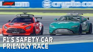 F1s Safety Cars Mercedes amp Aston Martin at Silverstone Bernd Mayländer Assetto Corsa [upl. by Harday251]