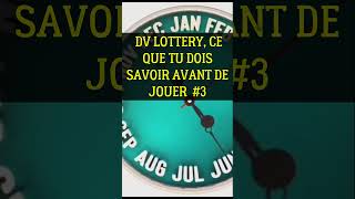 DV LOTTERY  REGARDE CETTE VIDEO AVANT DE JOUER dvlottery2026 lotteryvisa shorts shortvideo [upl. by Aicatsue]