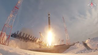 Russia launches Kosmos 2575 military satellite atop Soyuz rocket [upl. by Anilac]