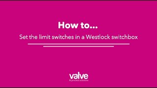 How to set the limit switches in a Westlock switchbox  VPS [upl. by Oirotciv477]