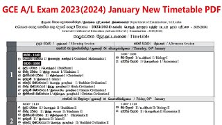 New AL Time Table 2023 to be held on January 2024 [upl. by Snider]