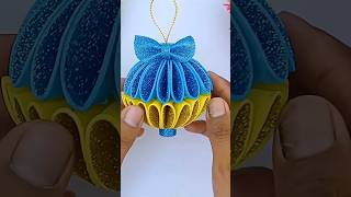 Christmas ball ornaments crafts 2024🎄 Glitter foam paper crafts [upl. by Maurili]