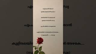 Sukhamaane nilavu song lyrics vidhuprathap shortsviral viralsongstatus malayalamsonglyrics [upl. by Waylen]