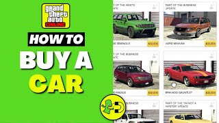 GTA Online How to Buy a Car [upl. by Nele]