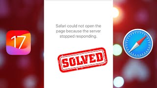 how to fix safari cannot open page because the server stopped responding2024 [upl. by Aldas]