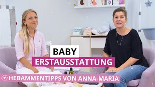 Baby Erstausstattung ♥️ Hebammentipps von AnnaMaria  Babyartikelde [upl. by Latihs]