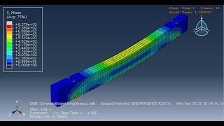 static analysis of reinforced concrete beam RCC using abaqus [upl. by Norrat]