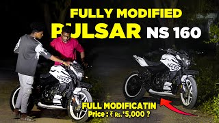 😮Pulsar Ns160 Modification  2023 New Ns160  Bike Modification Tamil ns200 pulsarns160 pulsarns [upl. by Silda]