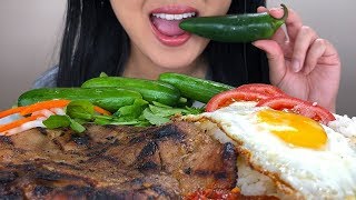 ASMR VIETNAMESE GRILLED PORK CHOP RICE PLATTER Cơm Tấm  Spicy Peppers amp Veggies  ASMR Phan [upl. by Beisel68]