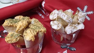 CANAPÉS PARA NAVIDAD DE MOUSSE DE ATÚN Y DE JAMÓN Muy fáciles [upl. by Melac970]