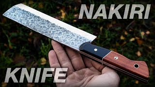 Knife Making Nakiri Japanese Knife DIY [upl. by Eiuqnimod]