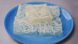 Tender Coconut Jelly  Refreshing Cold Summer Dessert Recipe  Young Coconut Pudding  Yummy [upl. by Slorac]