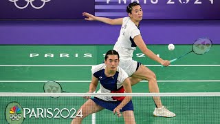 Chinas Liu Tan handle Team USAs Xu twins in badminton  Paris Olympics  NBC Sports [upl. by Anehsak]