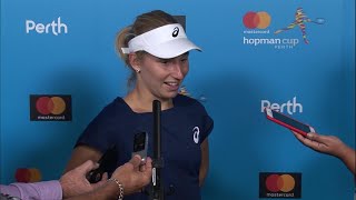 Daria Gavrilova press conference RR  Mastercard Hopman Cup 2018 [upl. by Somar]