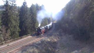 BR 41 11449 auf der Schiefen Ebene bei km 800 11 April 2009 [upl. by Naved70]