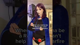 When Raven amp Starfire swap personalities 💜 cosplay starfire dccomics ravencosplay [upl. by Gautier]