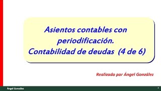 3 de 6 Préstamos y contabilización Asientos contables con periodificación [upl. by Aydne]