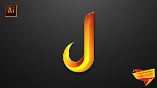 Letter J Logo Design  Illustrator Tutorial  How to make logo design in Adobe Illustrator CC [upl. by Ynattyrb]