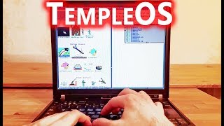 TempleOS on real hardware Thinkpad T60  RIP Terry Davis [upl. by Anuait]