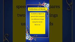 Simile figure of speech  Simile Definition  What is Simile [upl. by Range102]